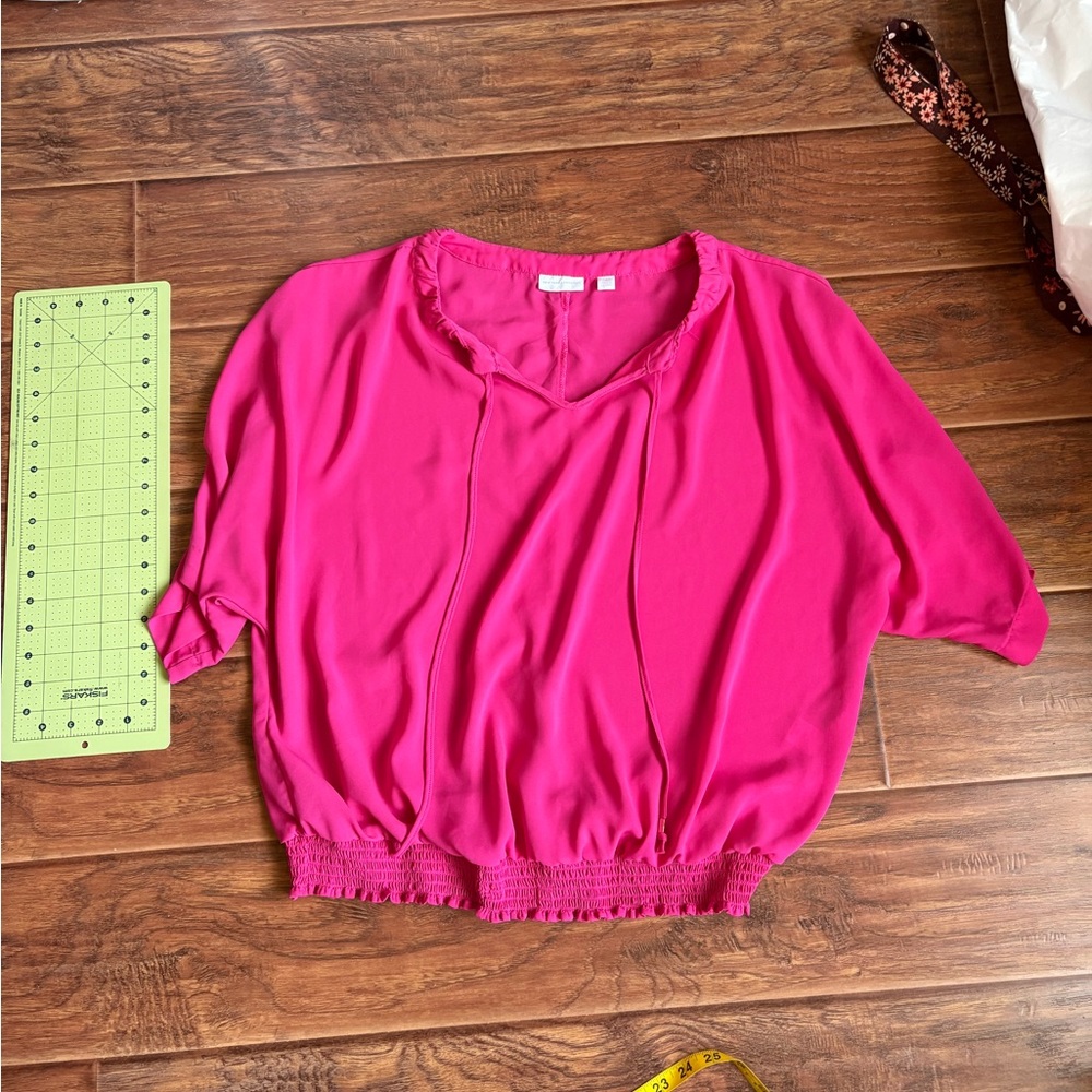 New‎ York & Company Vibrant Pink Blouse